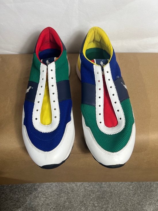 Polo Ralph Lauren Other - Men's Multicolor Athletic Slip-On Sneakers - White/Blue/Green/Red/Yellow